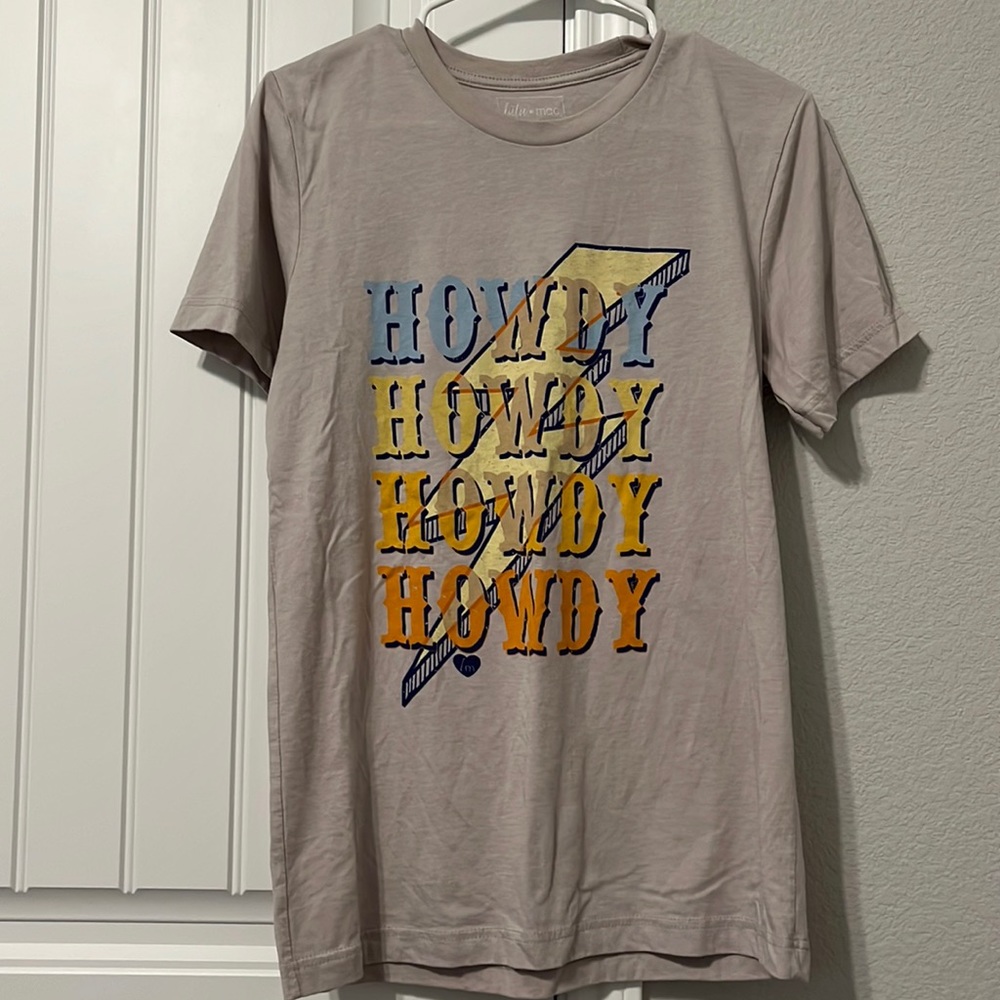 Lulu Mac Howdy Lightning Bolt Tee